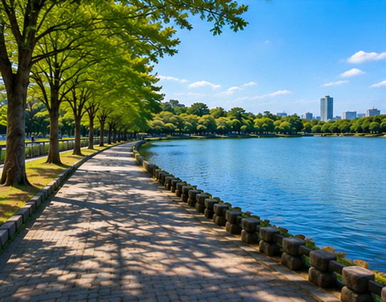 大濠公園の遊歩道