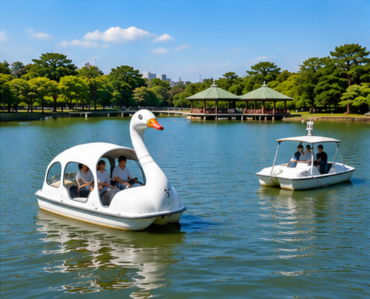 大濠公園のスワンボート